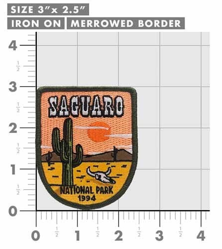Saguaro National Park Patch Iron-On Applique Souvenir Gift