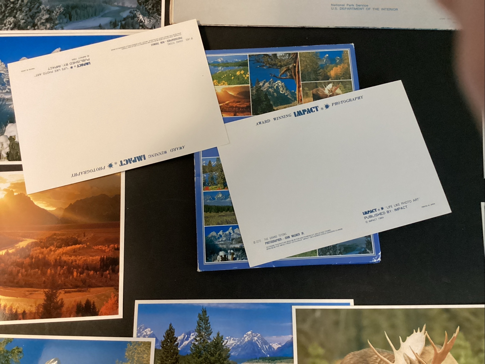 Vintage 1976 National Park Service Grand Tetons Tourist Brochure 1984 Post Cards
