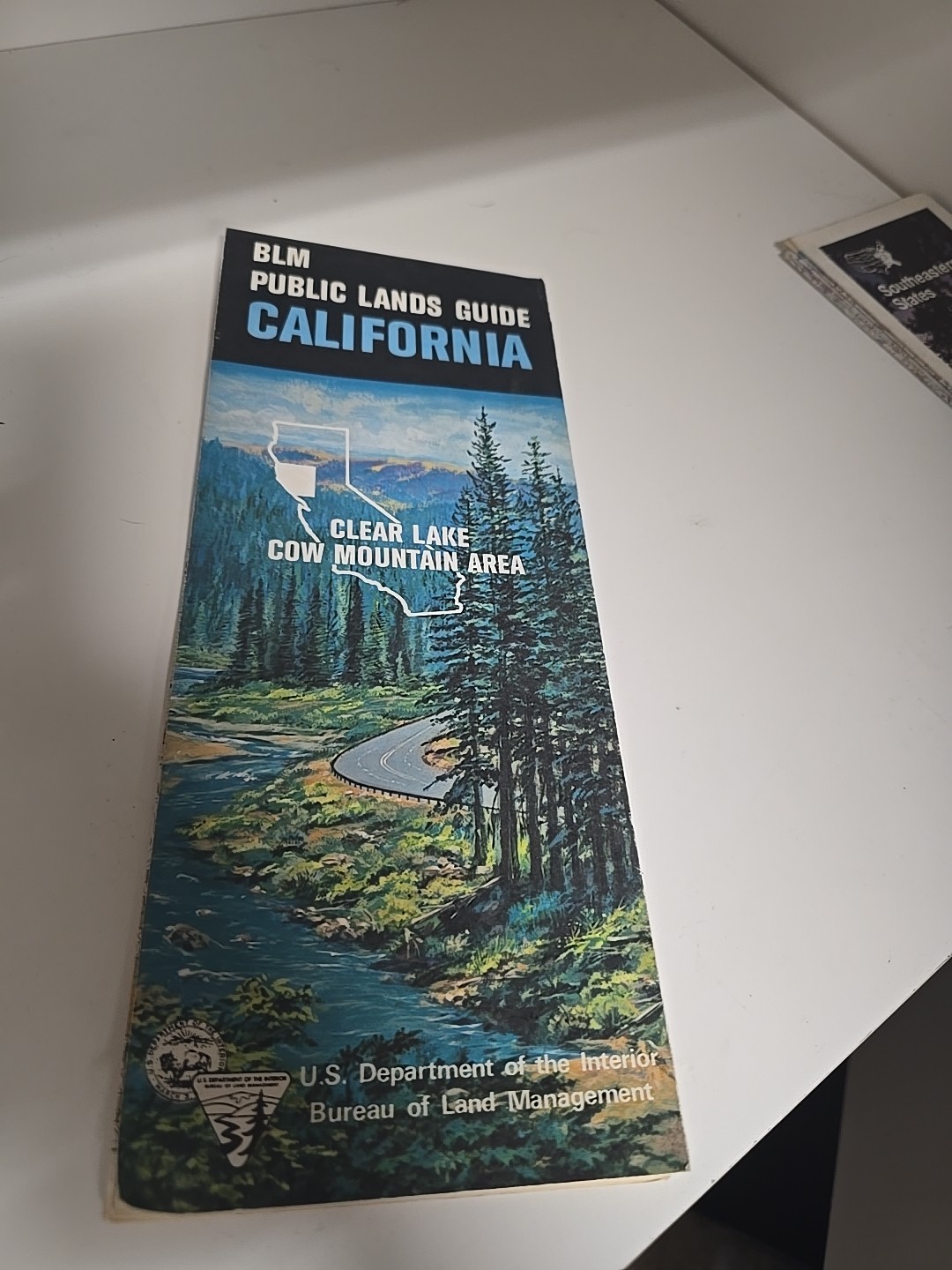 1967 BLM Public Lands Guide Map Clear Lake/ Cow Mountain Area