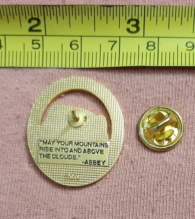 Big Bend National Park Gold Tone Souvenir Lapel Pin Texas May Your Mountains