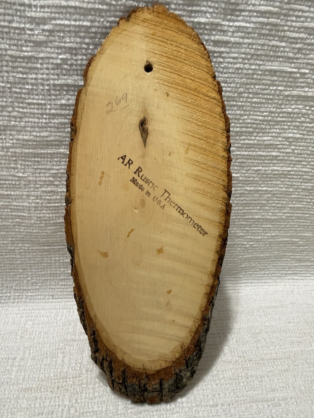 Vtg. “GREAT SMOKY MOUNTAINS” 11.75” Collector Wood Slice Wall Thermometer