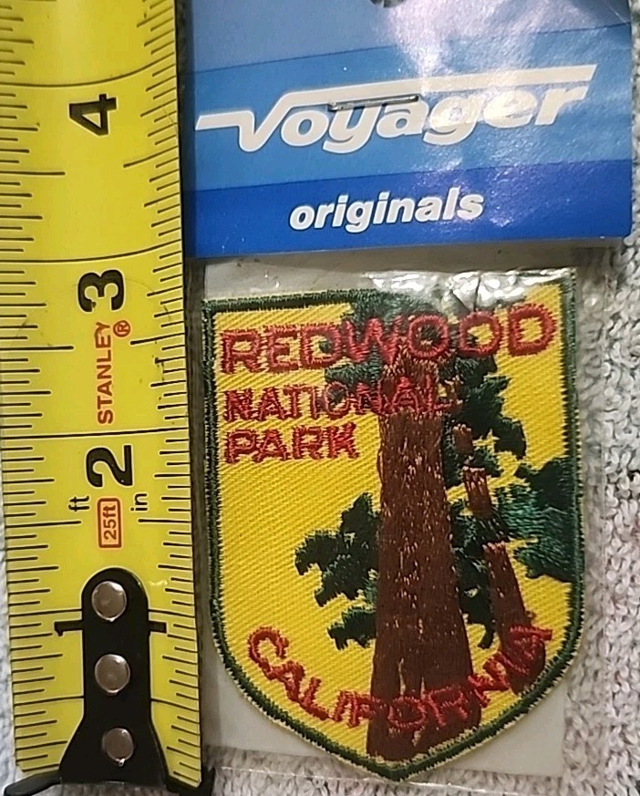 Vtg NiP Voyager California Redwood National Park Patch Souvenir Made In USA