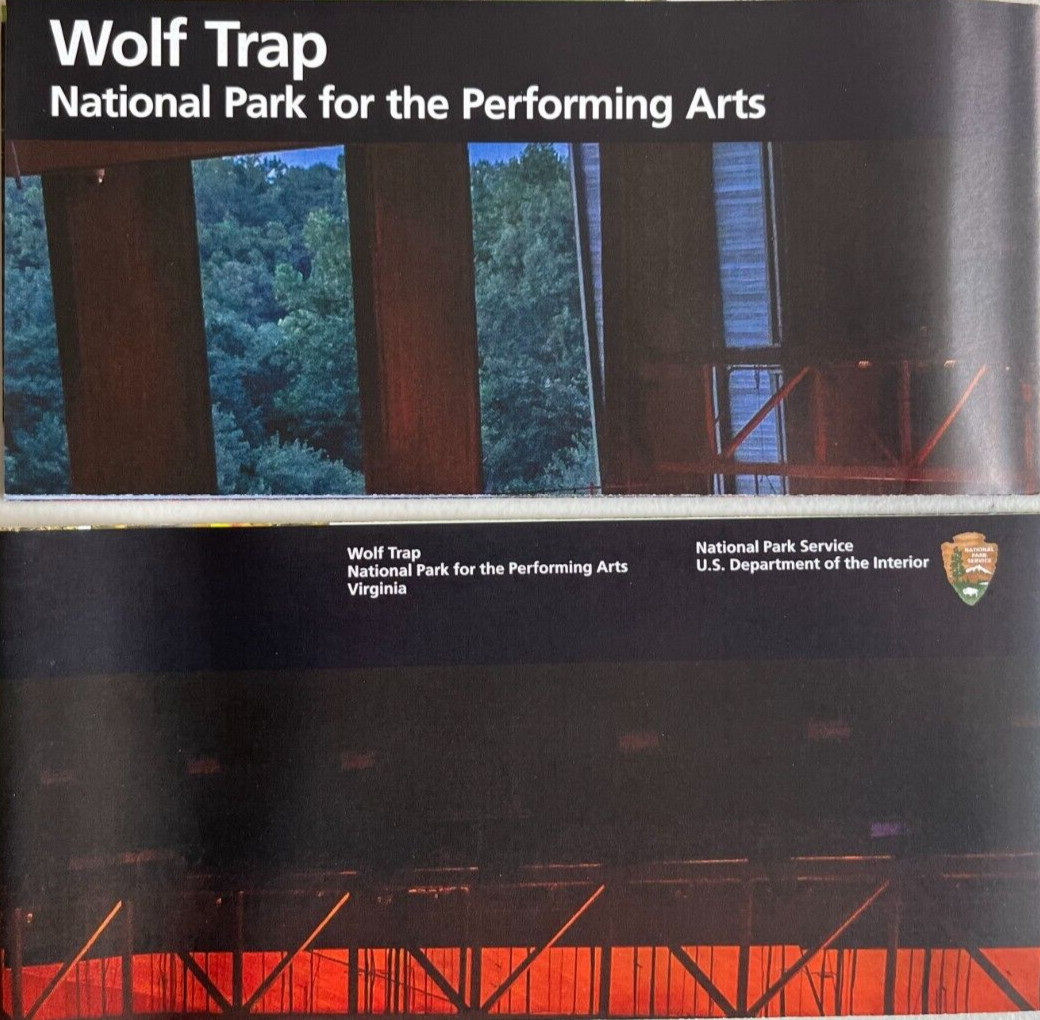 2026 WOLF TRAP PERFORMING ARTS NATIONAL PARK SERVICE UNIGRID BROCHURE/MAP New