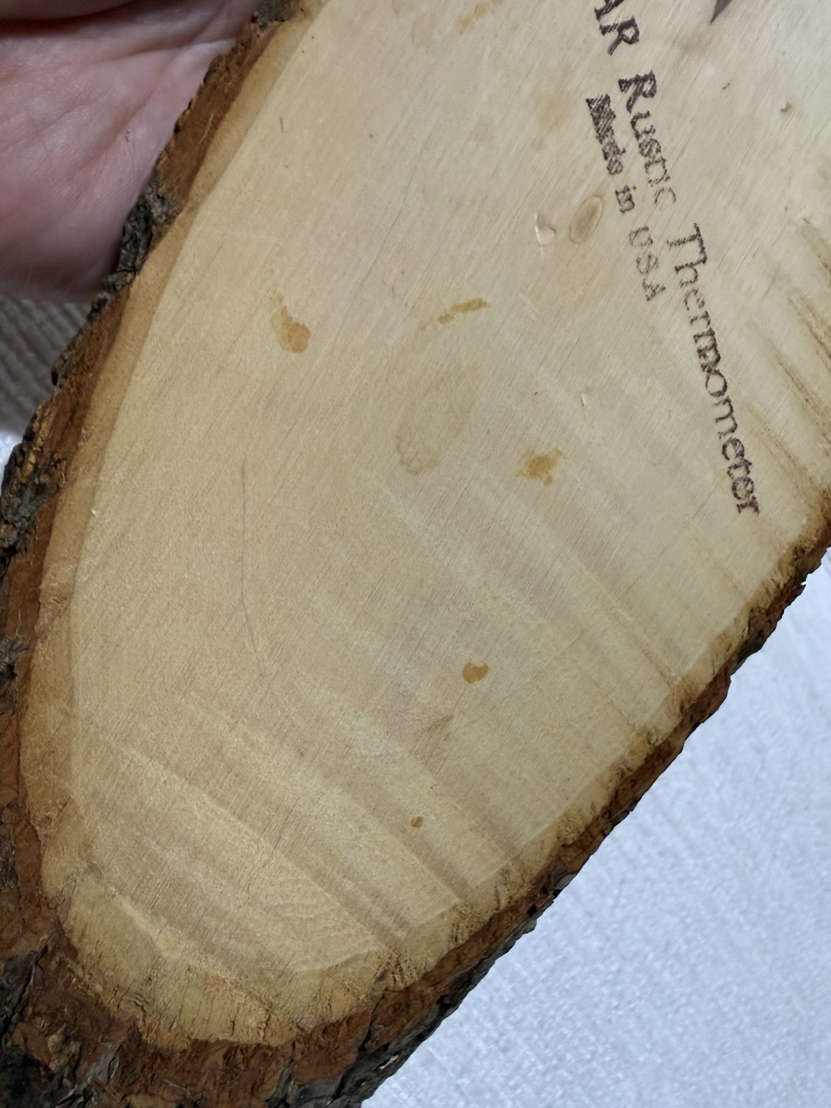 Vtg. “GREAT SMOKY MOUNTAINS” 11.75” Collector Wood Slice Wall Thermometer