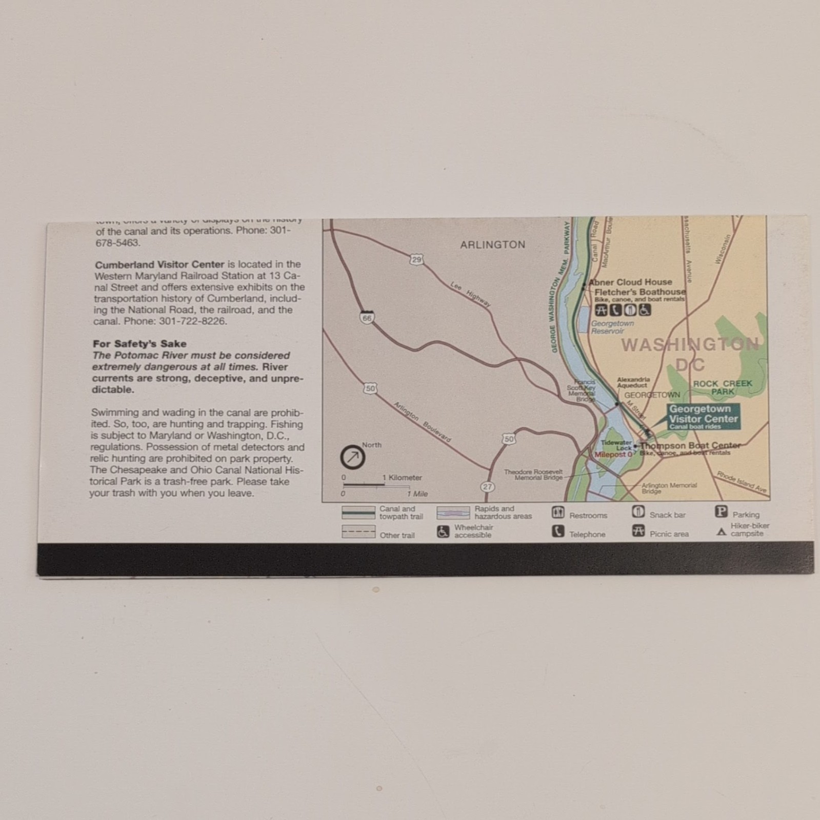Chesapeake & Ohio Canal National Park Service NPS Unigrid GPO 2004 Reprint 2001