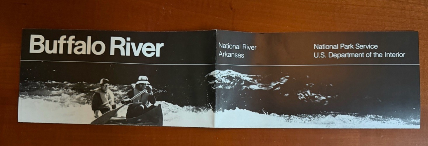 VINTAGE 1978 BUFFALO RIVER – ARKANSAS NATIONAL PARK SERVICE BROCHURE/MAP