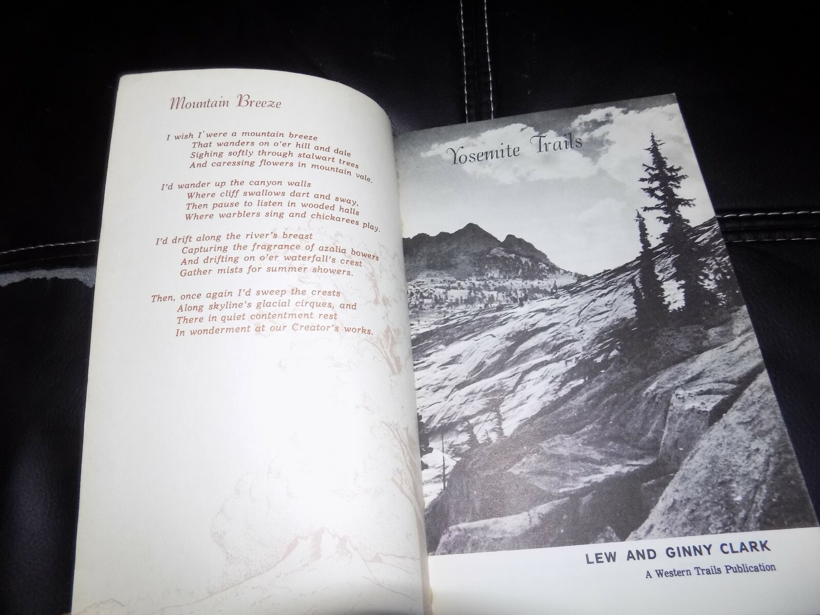 YOSEMITE TRAILS by Lew and Ginny Clark – 1976 Western Trail Publications