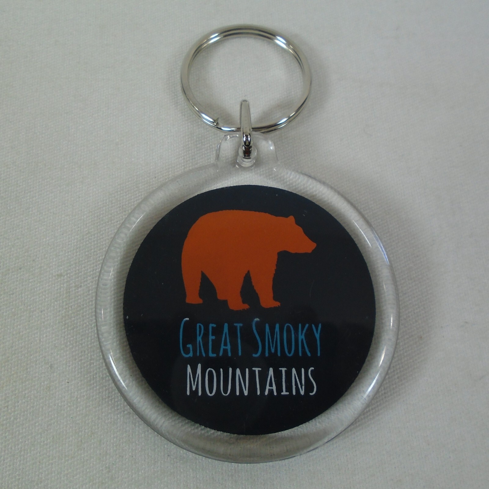 Great Smoky Mountains Bear Keychain Souvenir Ring Fob National Park