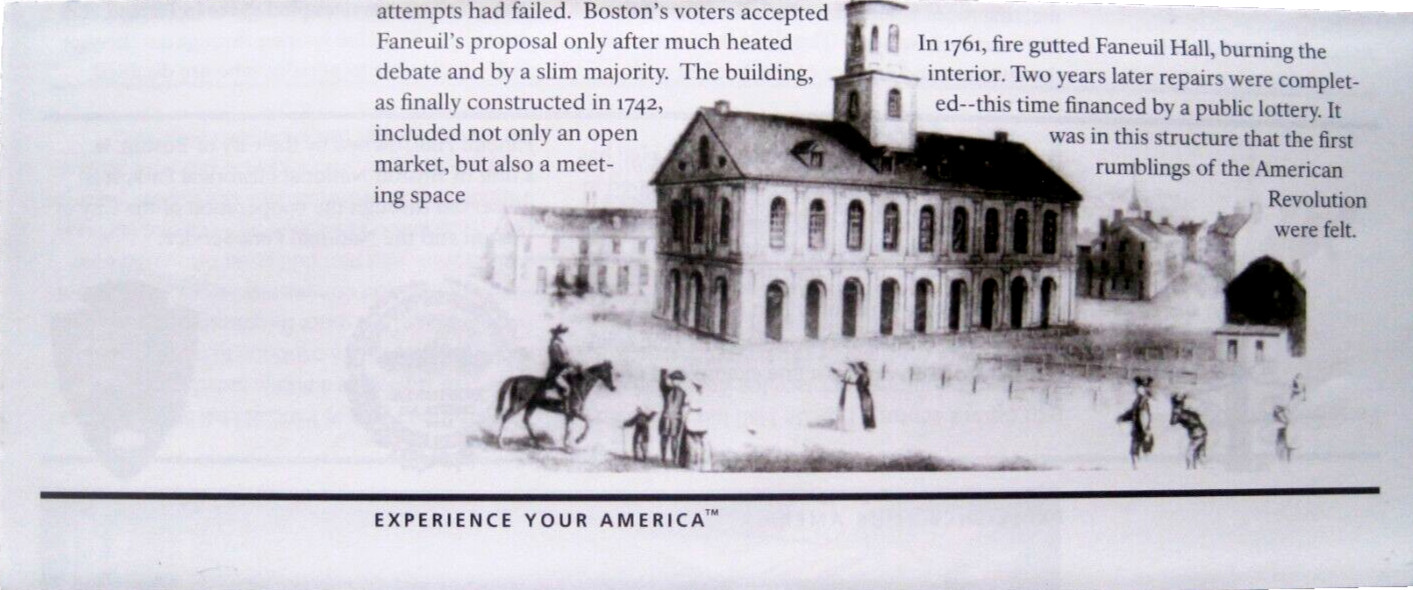 Faneuil Hall National Historical Park National Park Service Unigrid Brochure Map