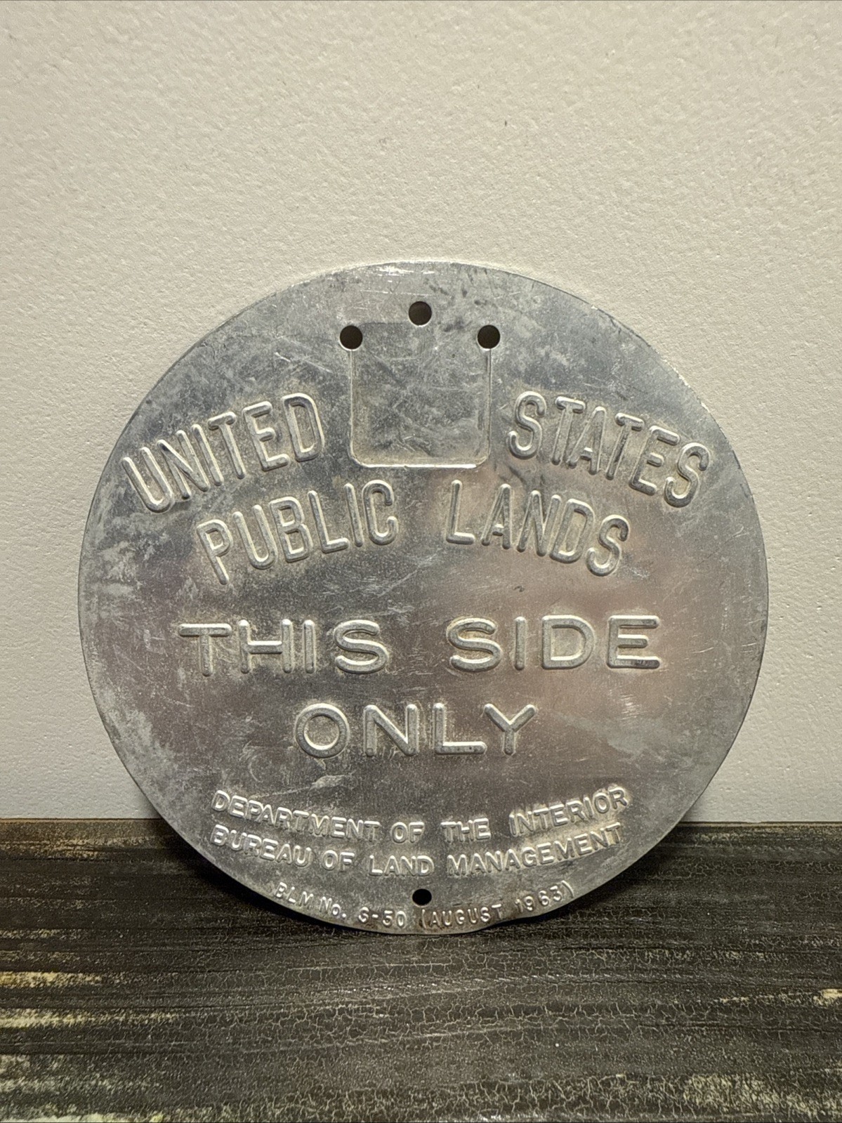 Vintage US Forest Service Public Lands This Side Only Dept Of Interior Land 1963