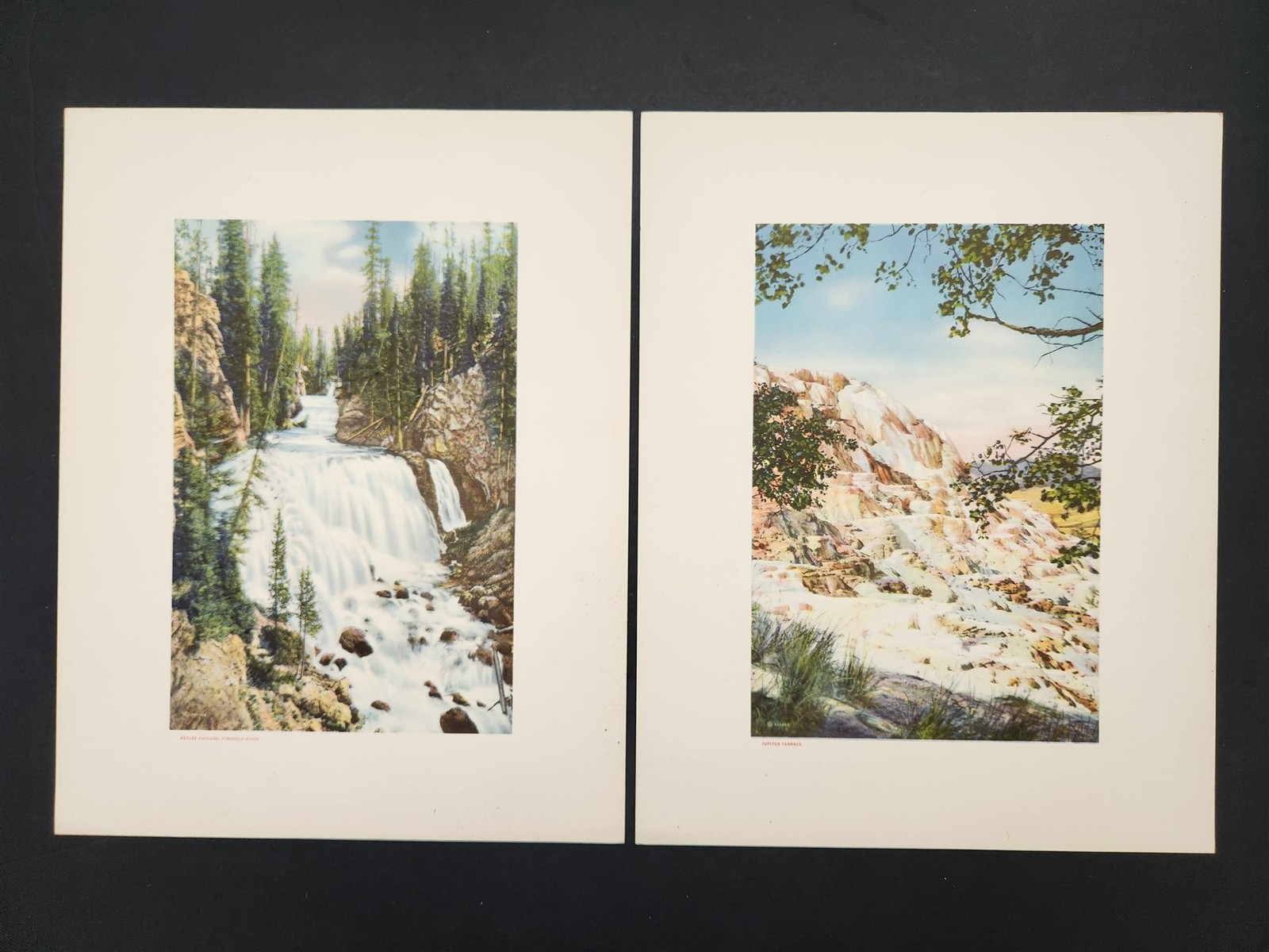 1930s vintage YELLOWSTONE NATIONAL PARK haynes 12 PRINTS red portfolio set NICE