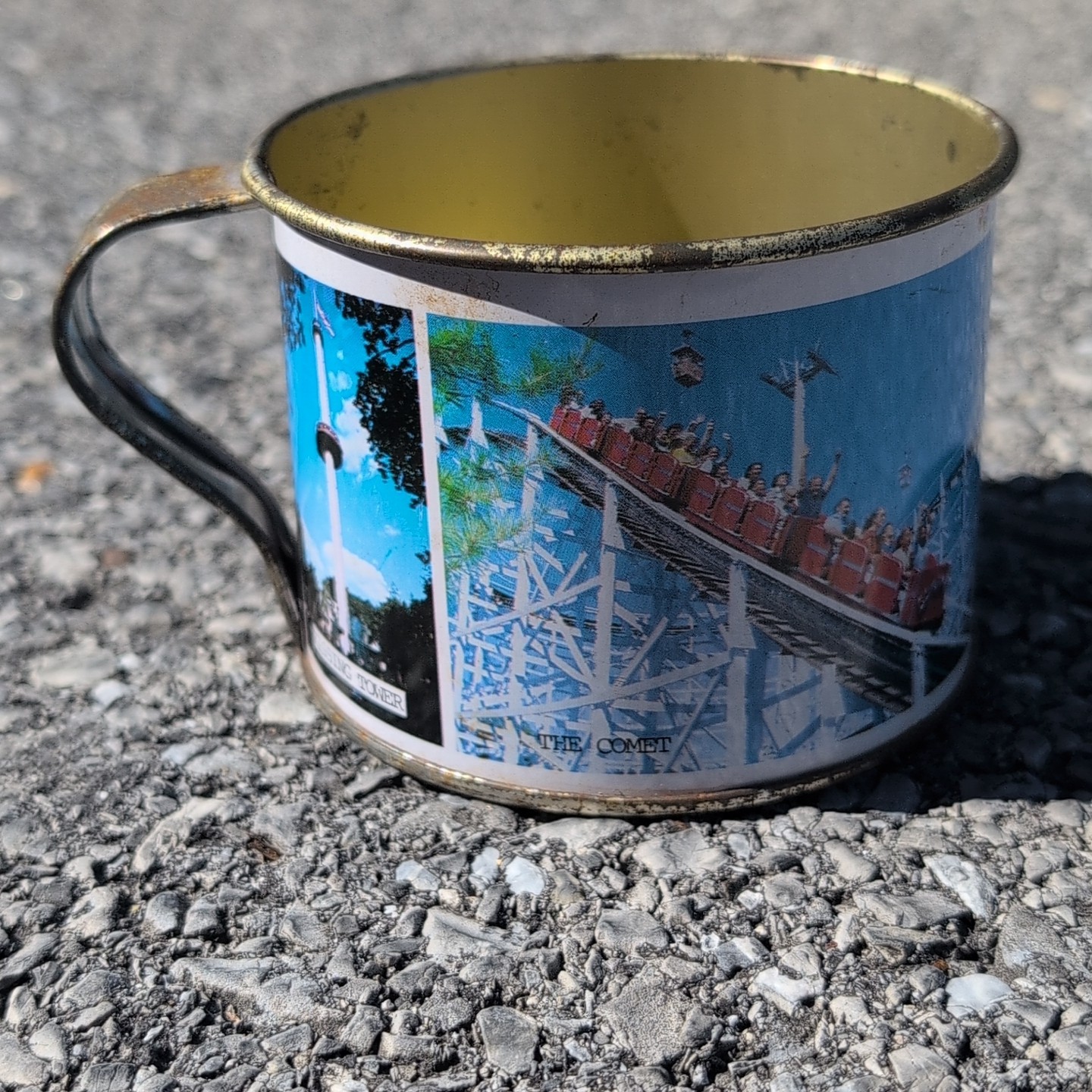 Vintage Hersheypark HERSHEY PA Comet SooperDooperLooper Tin Metal Souvenir Cup