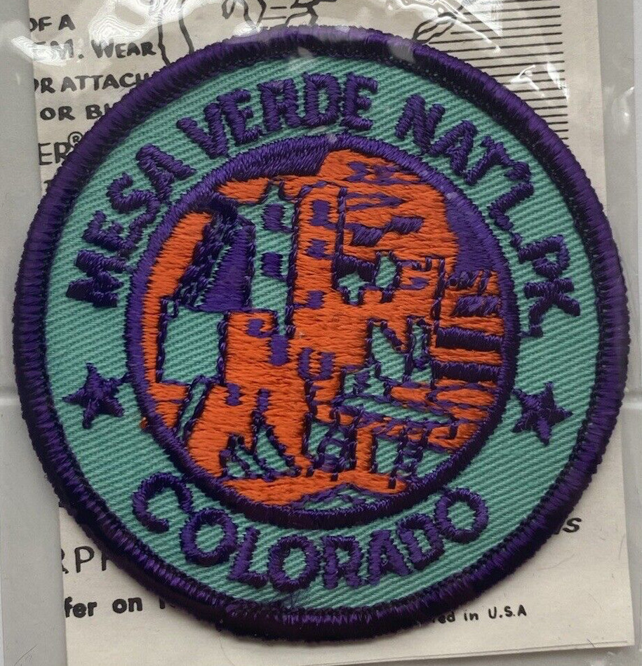 NIP Vintage Mesa Verde National Park Colorado Trailblazer Emblem Round Patch