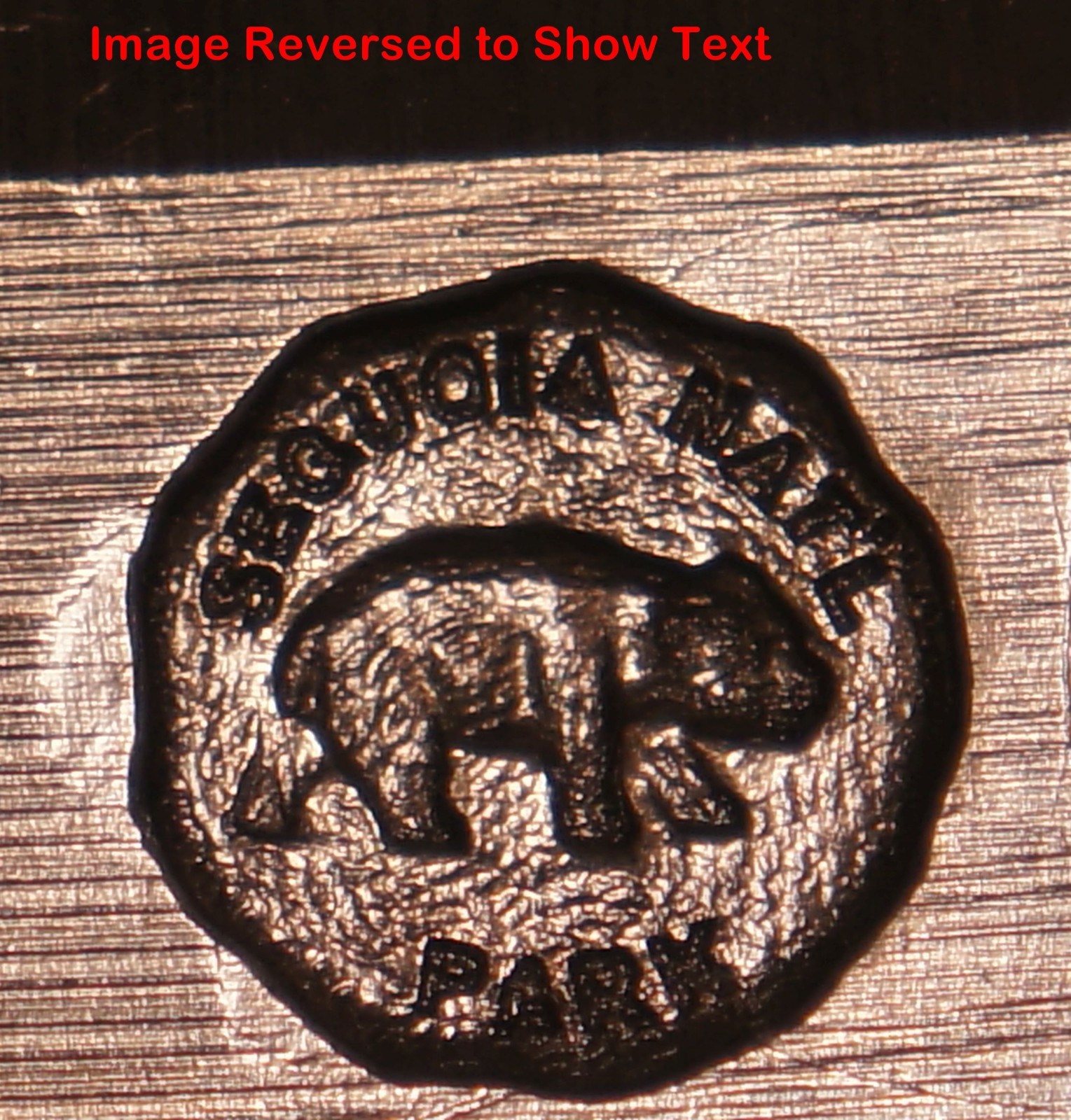 1930 SEQUOIA NATIONAL PARK Bear Pin Applique STEEL STAMPING DIE Robbins RH650