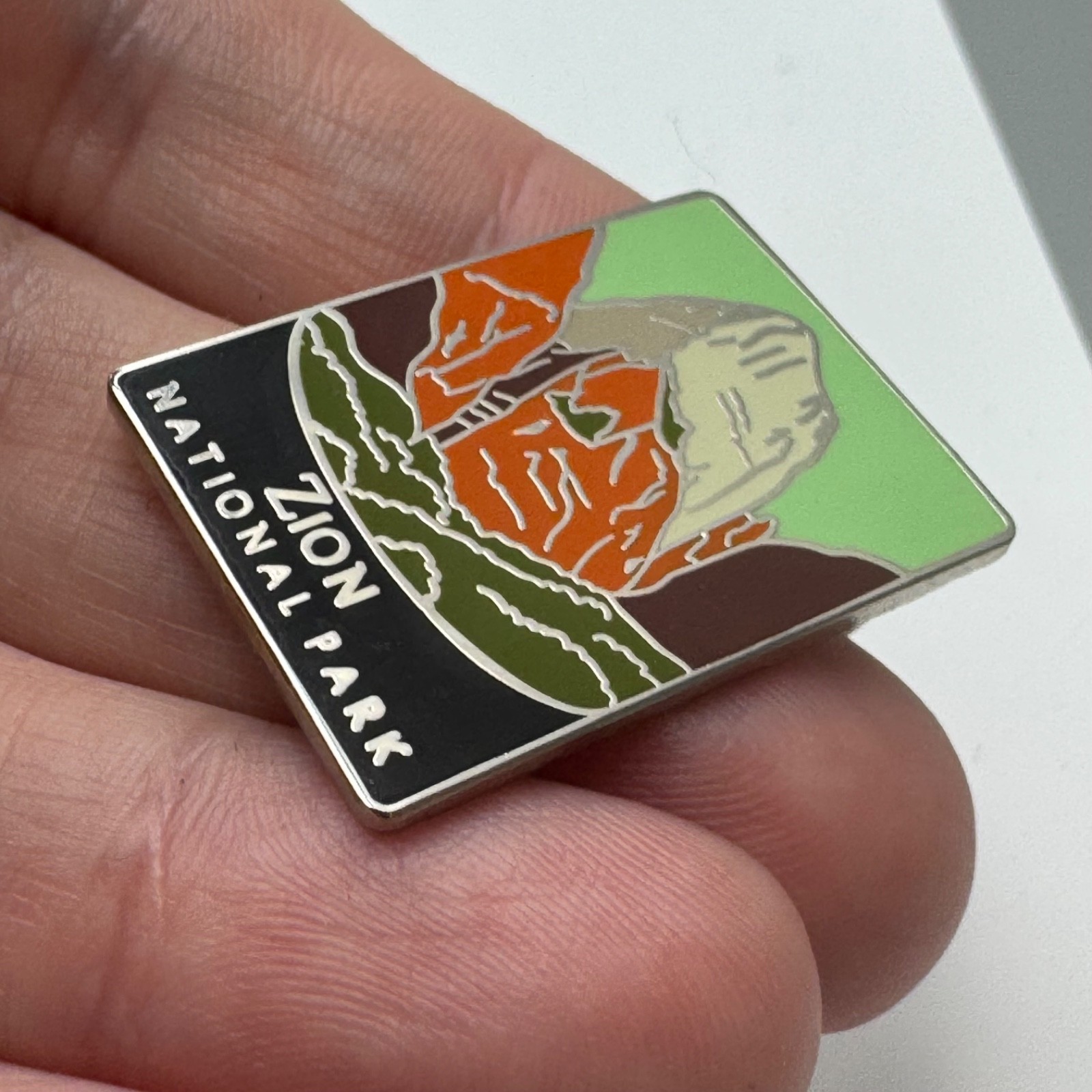 Zion National Park Utah Scenic Lapel Pin Souvenir