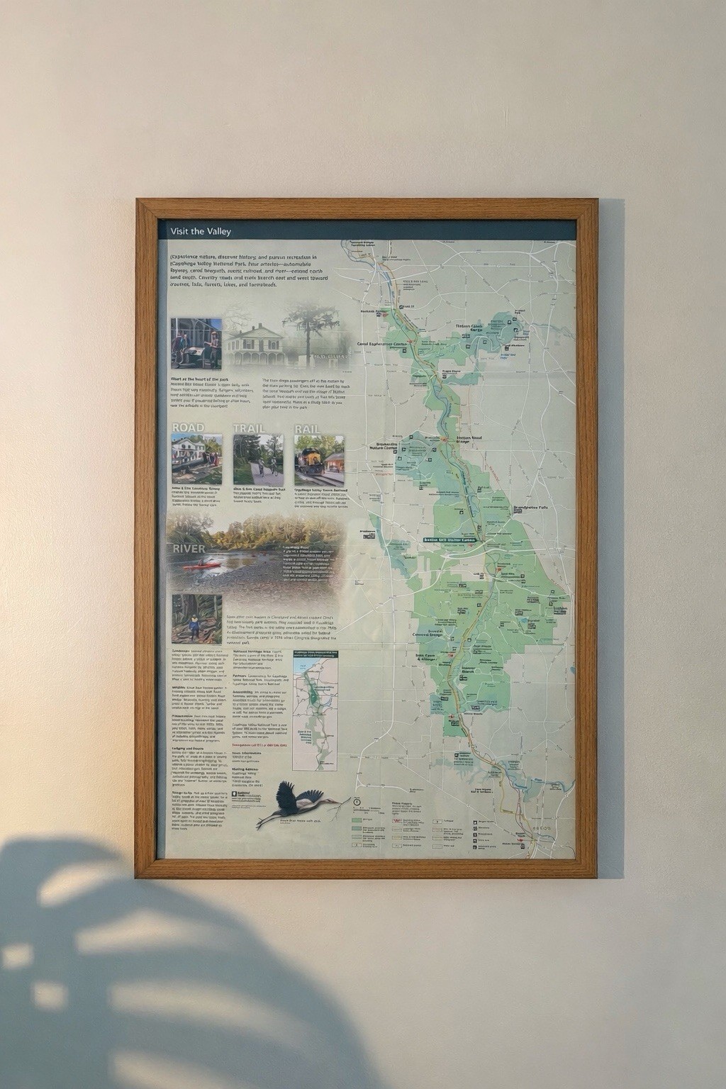 Framed Cuyahoga Valley National Park map