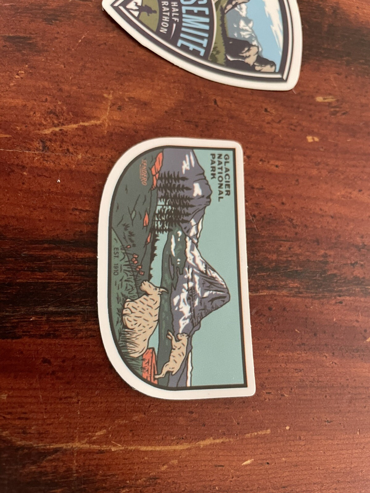 2 Set Yosemite & Glacier National Park Outdoor Wilderness Sticker Decal