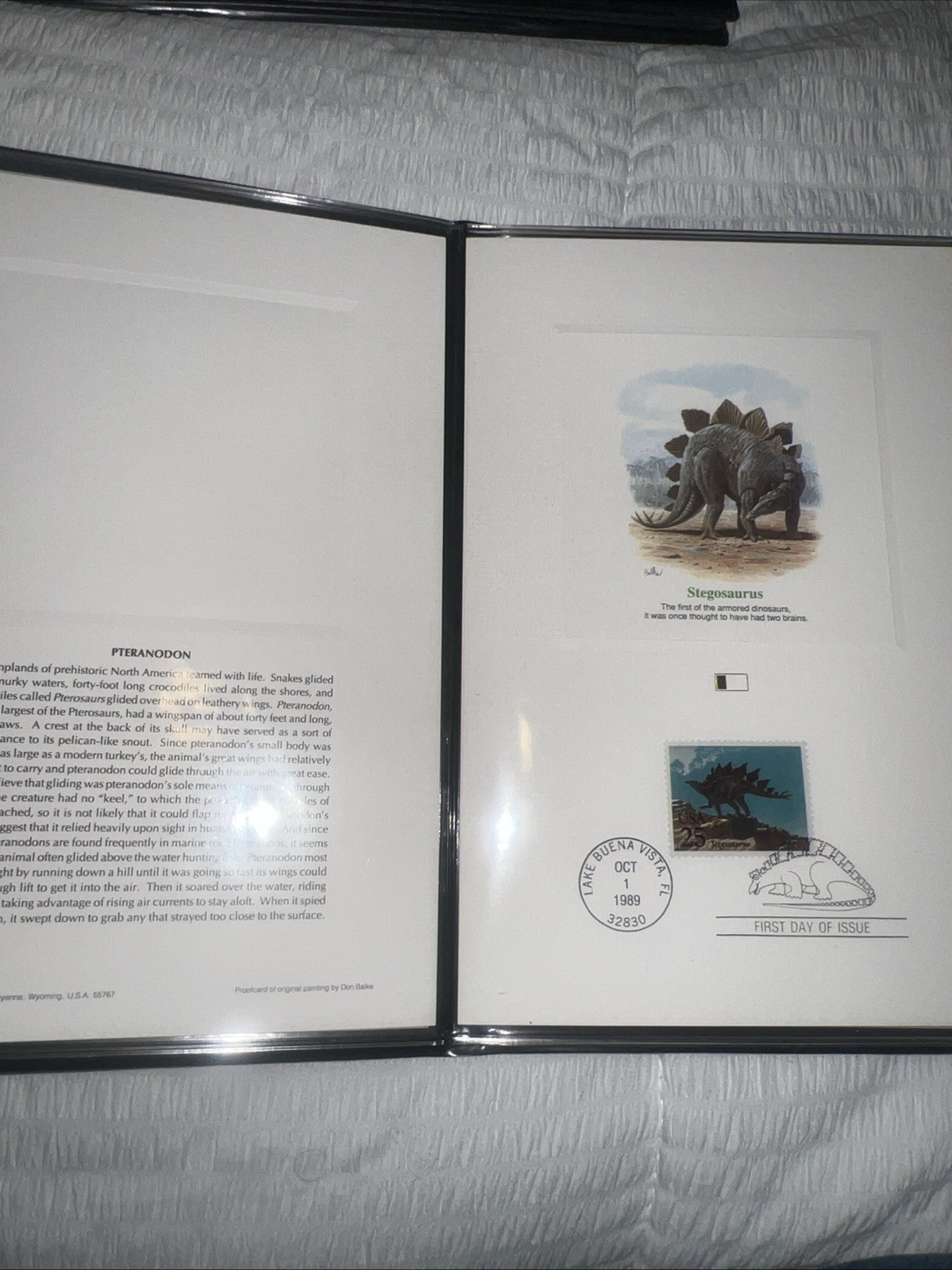Prehistoric Animals – & First Day Cover Set Dinosaur Stamps
