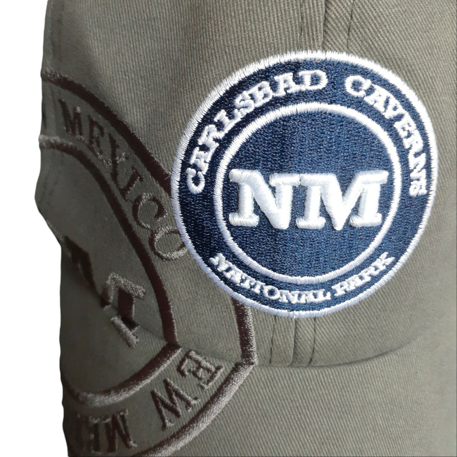 Vintage Carlsbad Caverns NM Hat Baseball Trucker Army Green