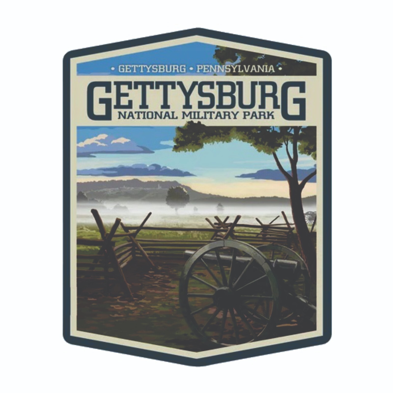 Gettsburg National Military Park Sticker Decal Bumper Sticker