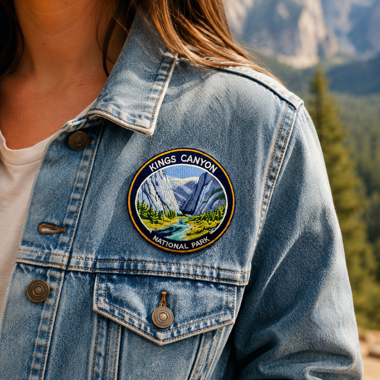 Kings Canyon National Park Embroidered Patch – Sierra Mountain Travel Souvenir