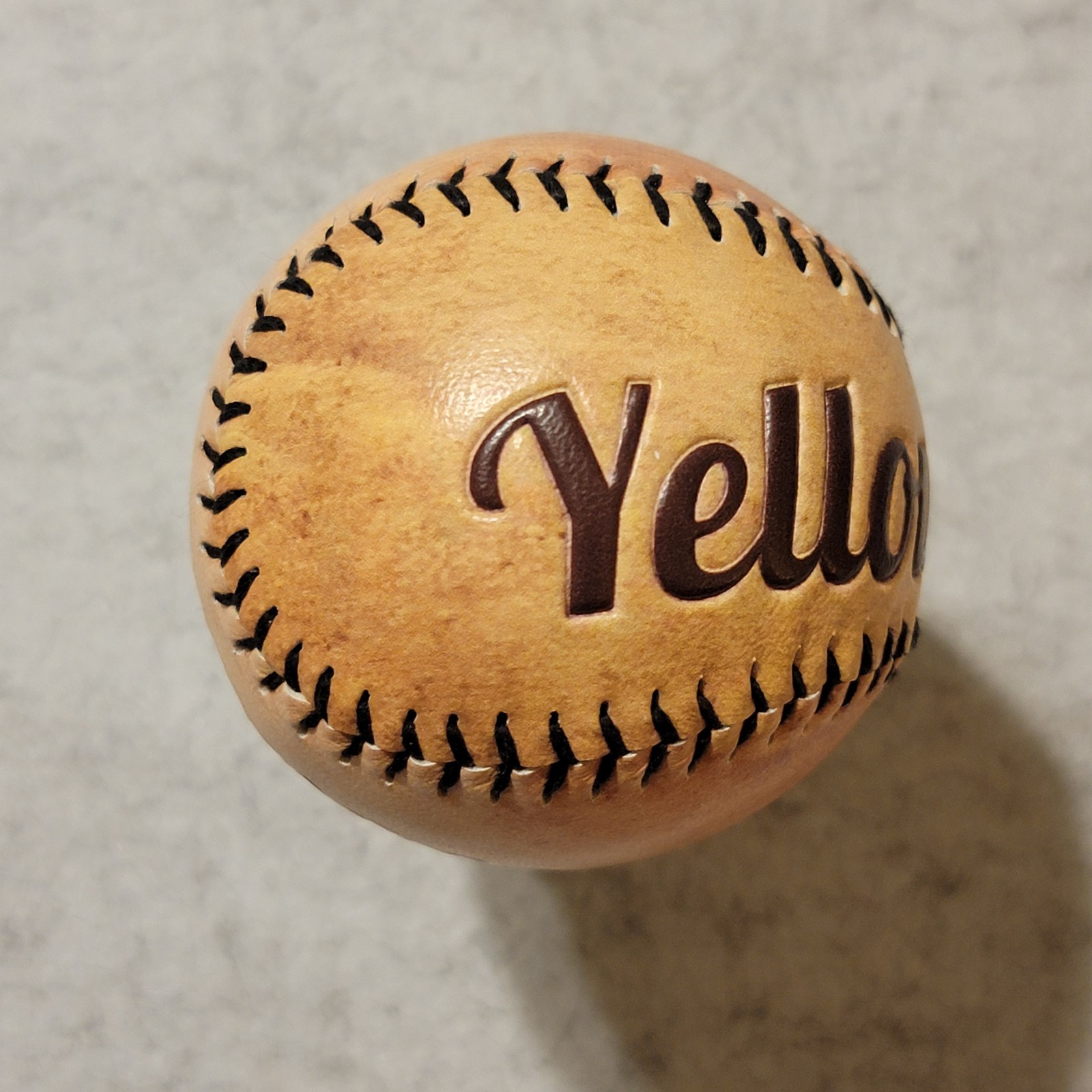 Theodore Roosevelt Yellowstone National Park Souvenir Baseball Engraved Leather