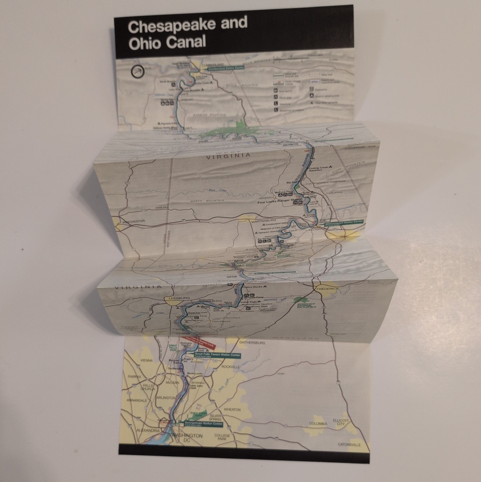 Chesapeake & Ohio Canal National Park Service NPS Unigrid GPO 2000 Reprint 2000