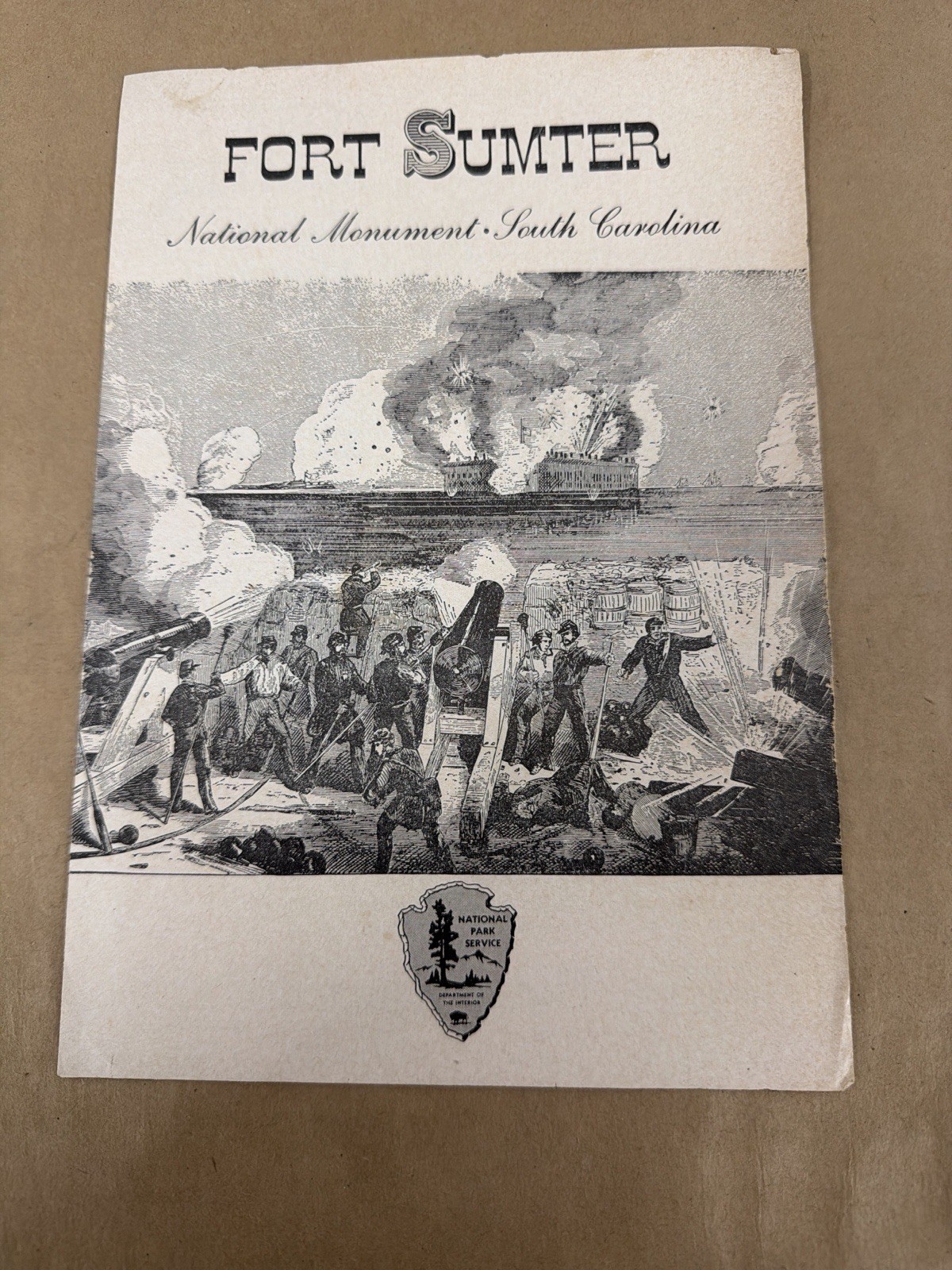 1961 Fort Sumter National Monument Booklet NPS Civil War Map