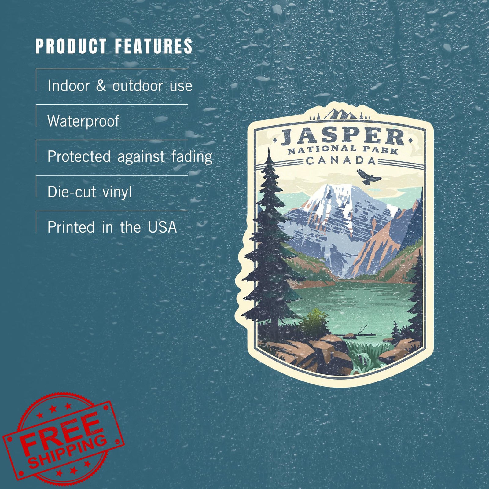 Lantern Press Small Jasper National Park sticker