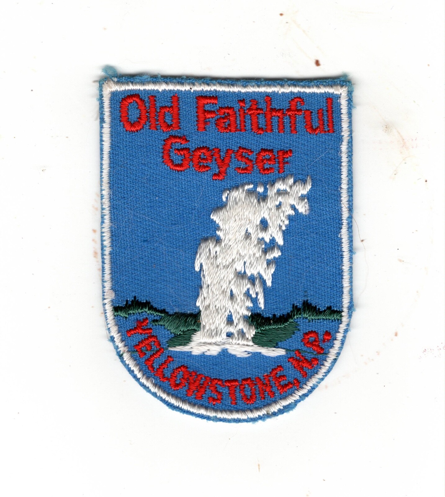 Old Faithful Geyser, Yellowstone National Park Patch, Mint, Vintage, Twill