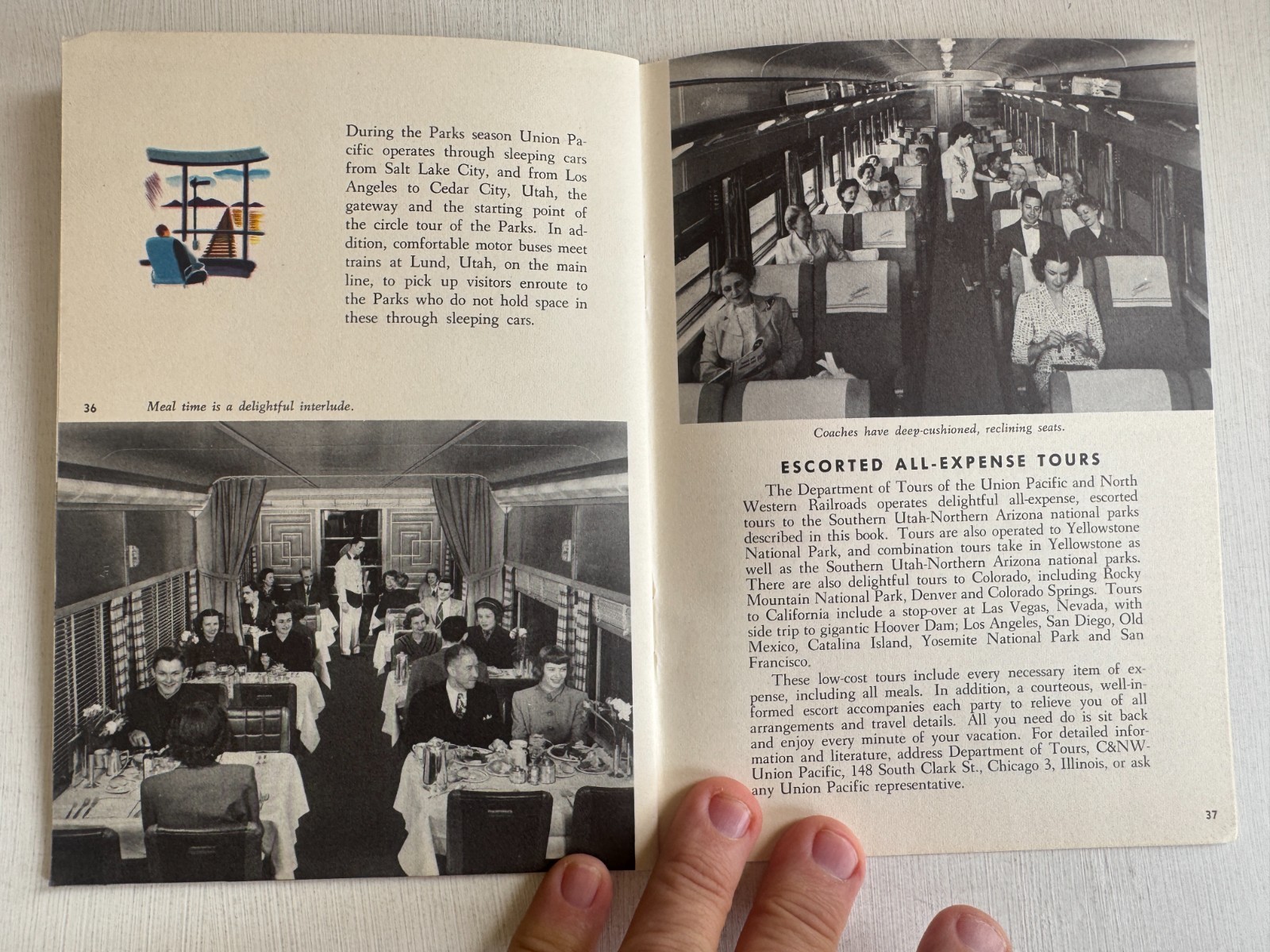 1951 Union Pacific Railroad Travel Guide for Zion, Bryce & Grand Canyon