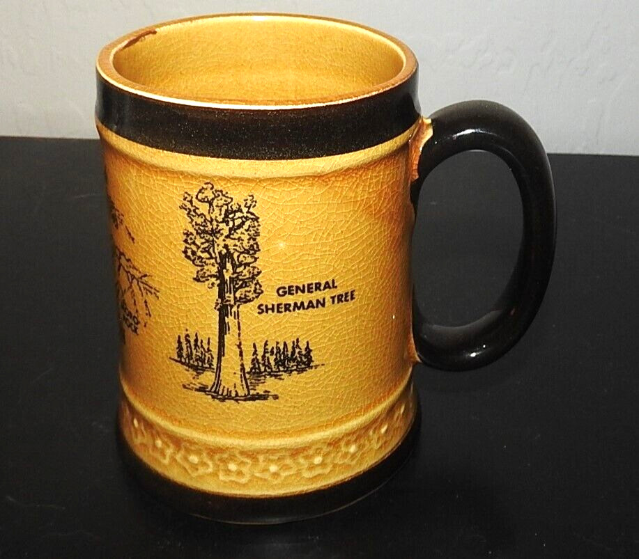 Vintage Sequoia National Park Ceramic Mug Kelvin’s Treasures W/Tags 60’s/70’s