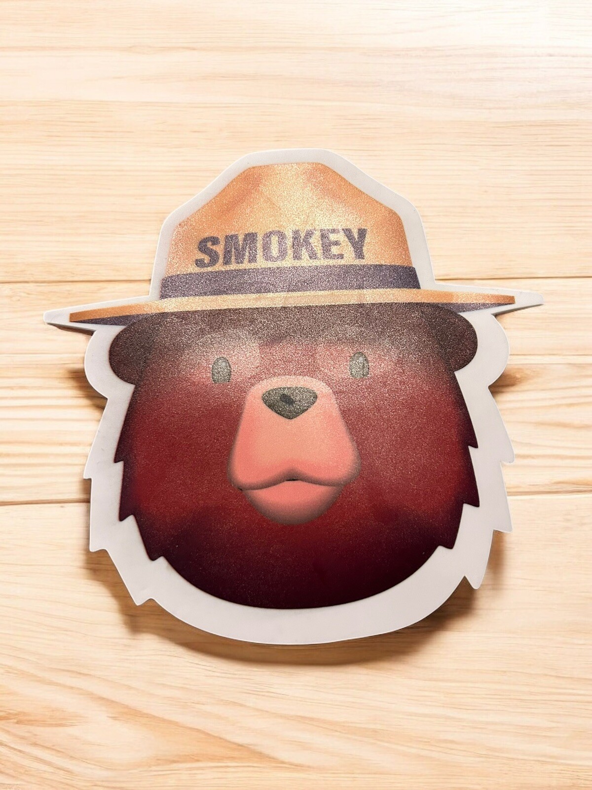 ORIGINAL RARE SMOKEY THE BEAR IN HAT RUBBER JAR OPENER