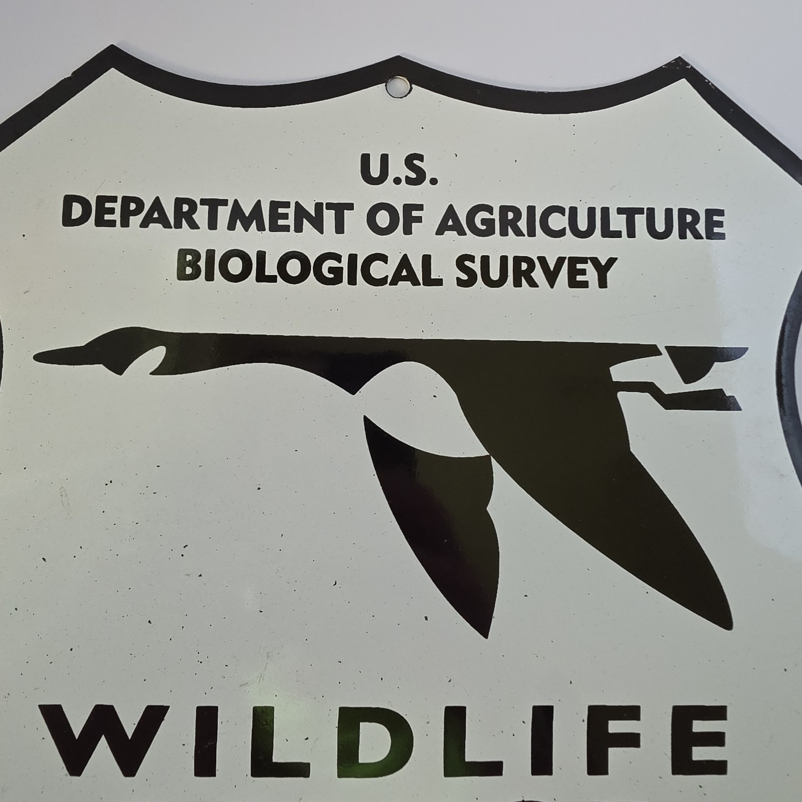 U.S. Department of Agriculture WILDLIFE REFUGE Metal Advertising Sign