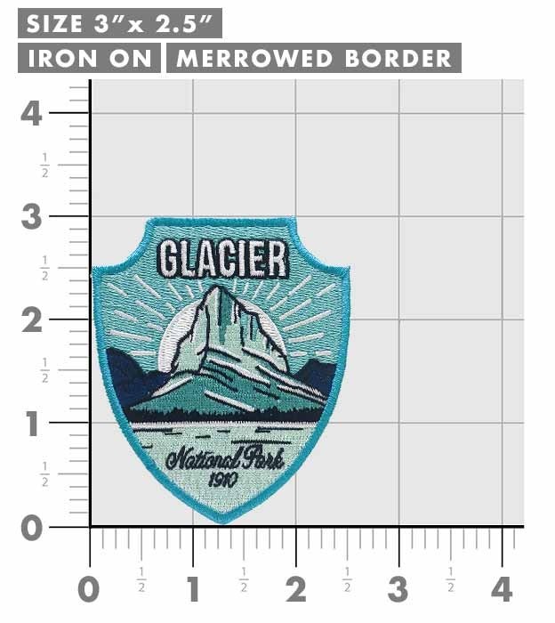 Glacier National Park Patch Iron-On Applique Souvenir Gift