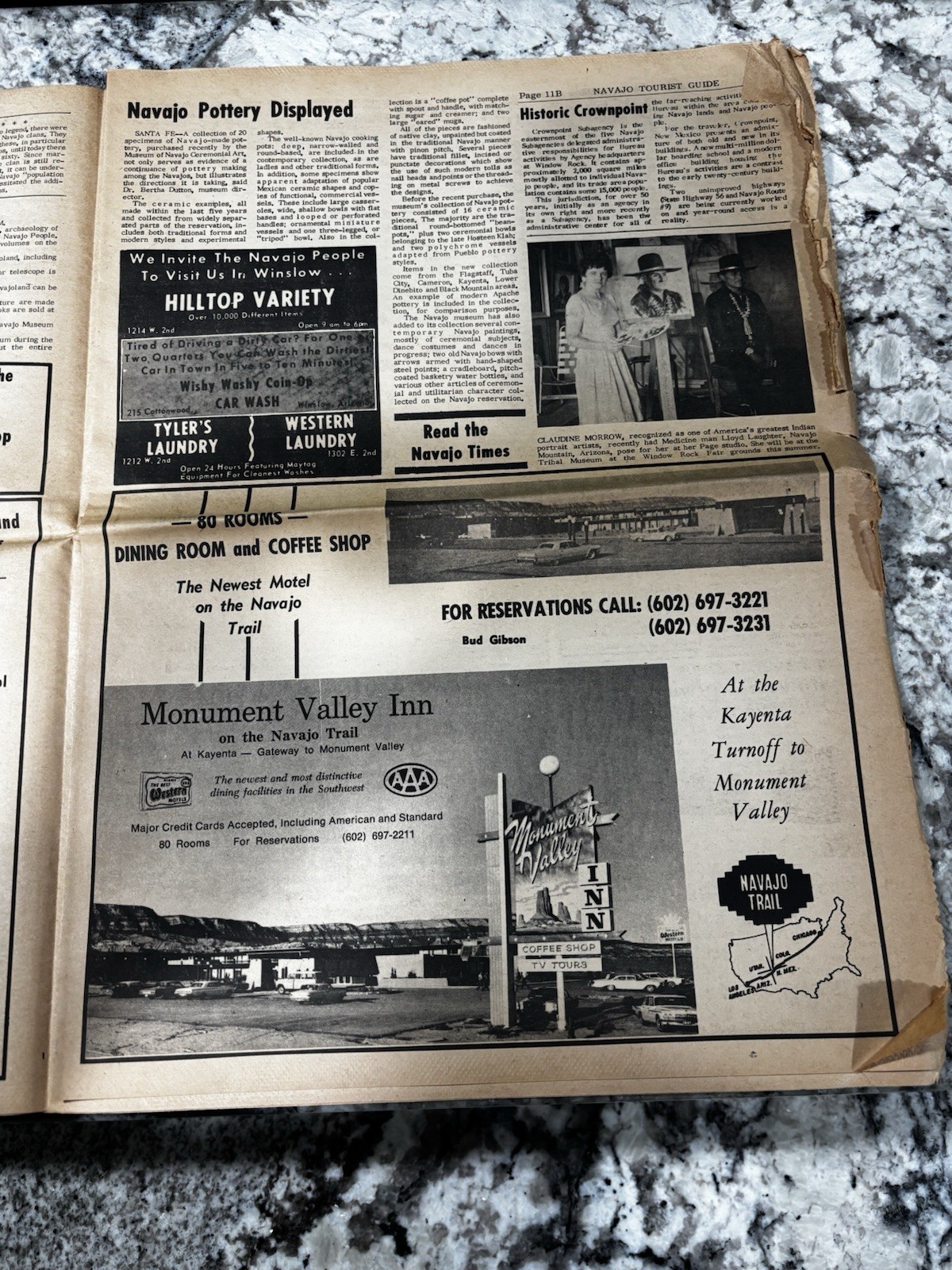 Vintage 1966 Navajoland Tourist Guide Route 66 Gallup NM Native American