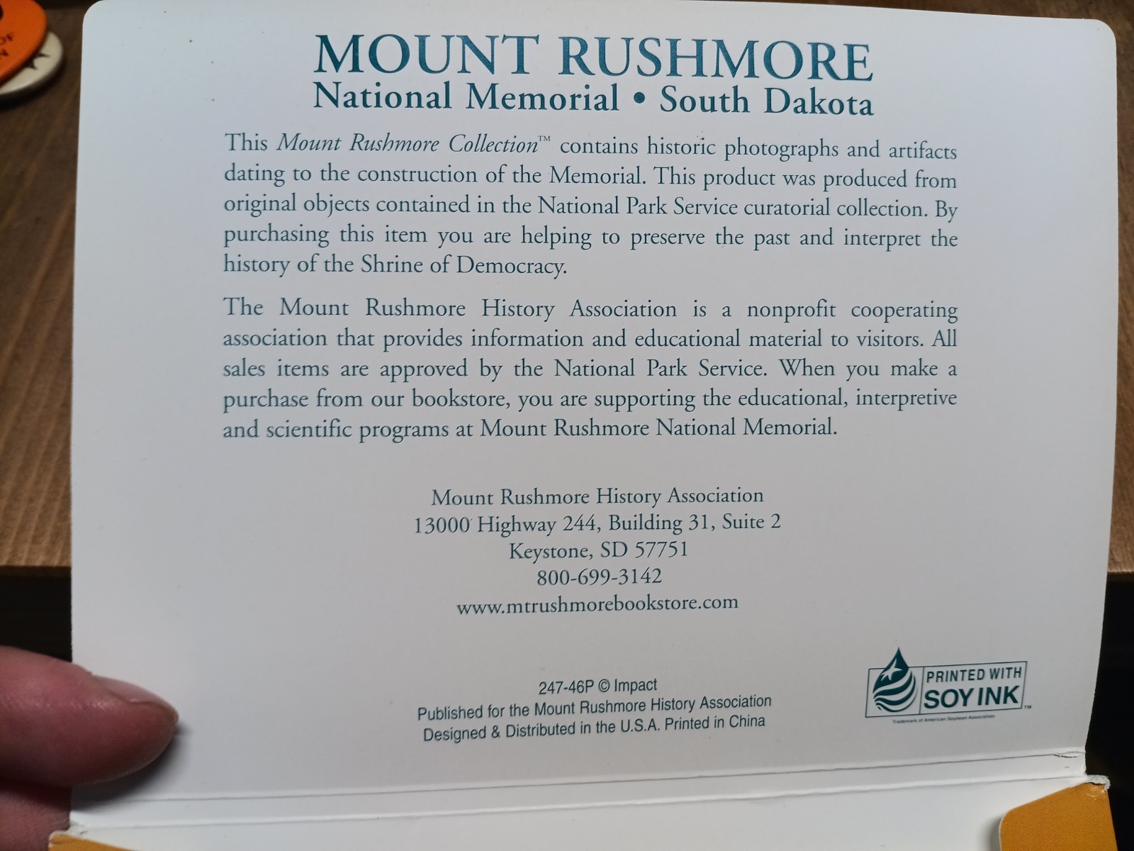 Mount Rushmore National Memorial – Twelve Prints 2-1/2” x 3-3/8” New Postcard