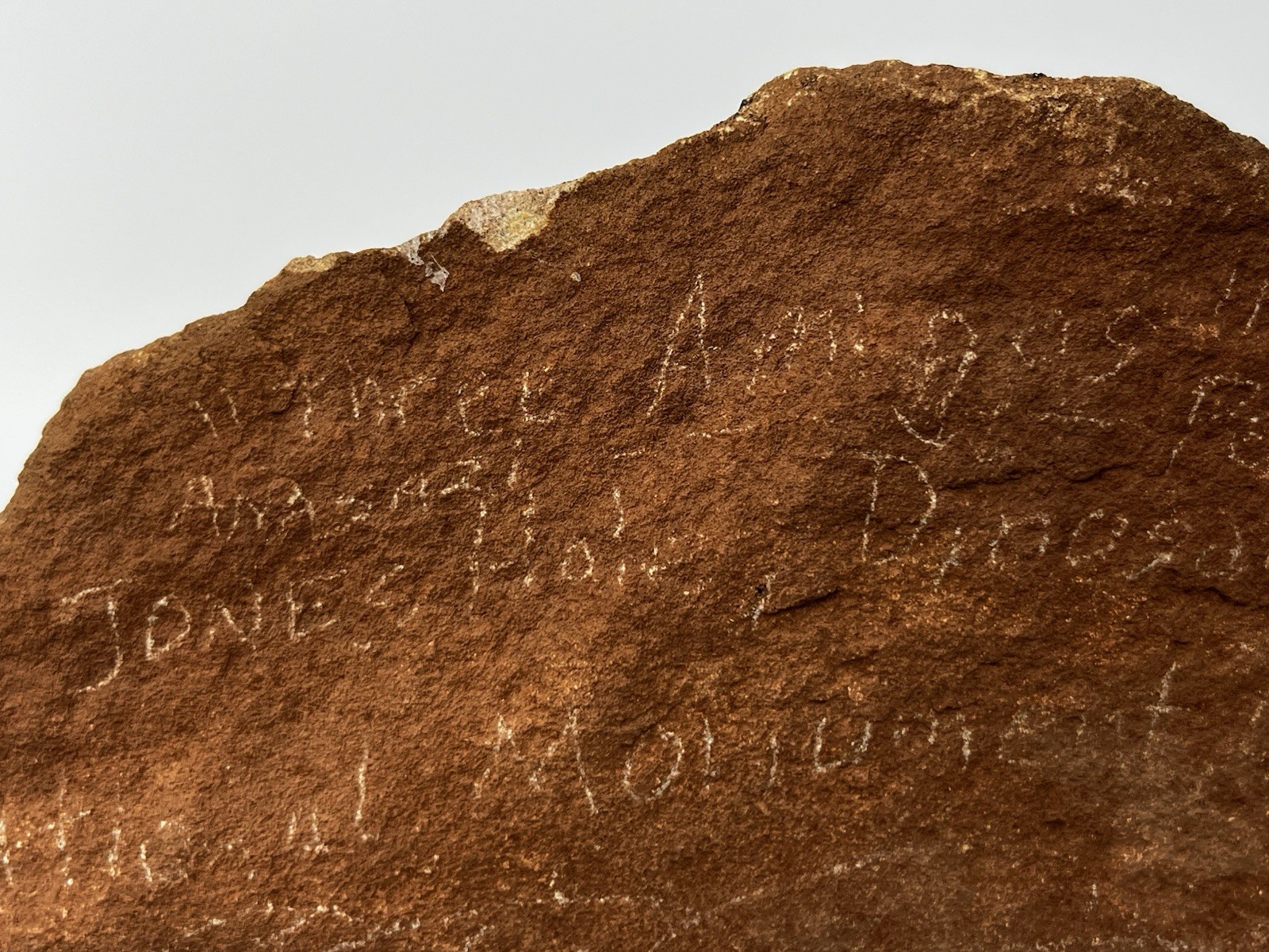 1990 Replica Three Amigos Petroglyph from Dinosaur National Monument Sandstone