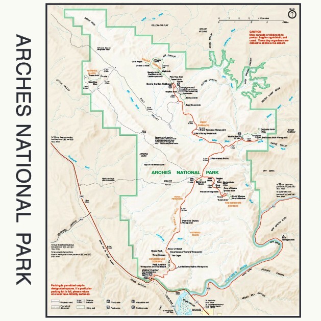 Utah National Park Bandanna 2-Pack Bundle Zion Arches Map Printed Image Nature