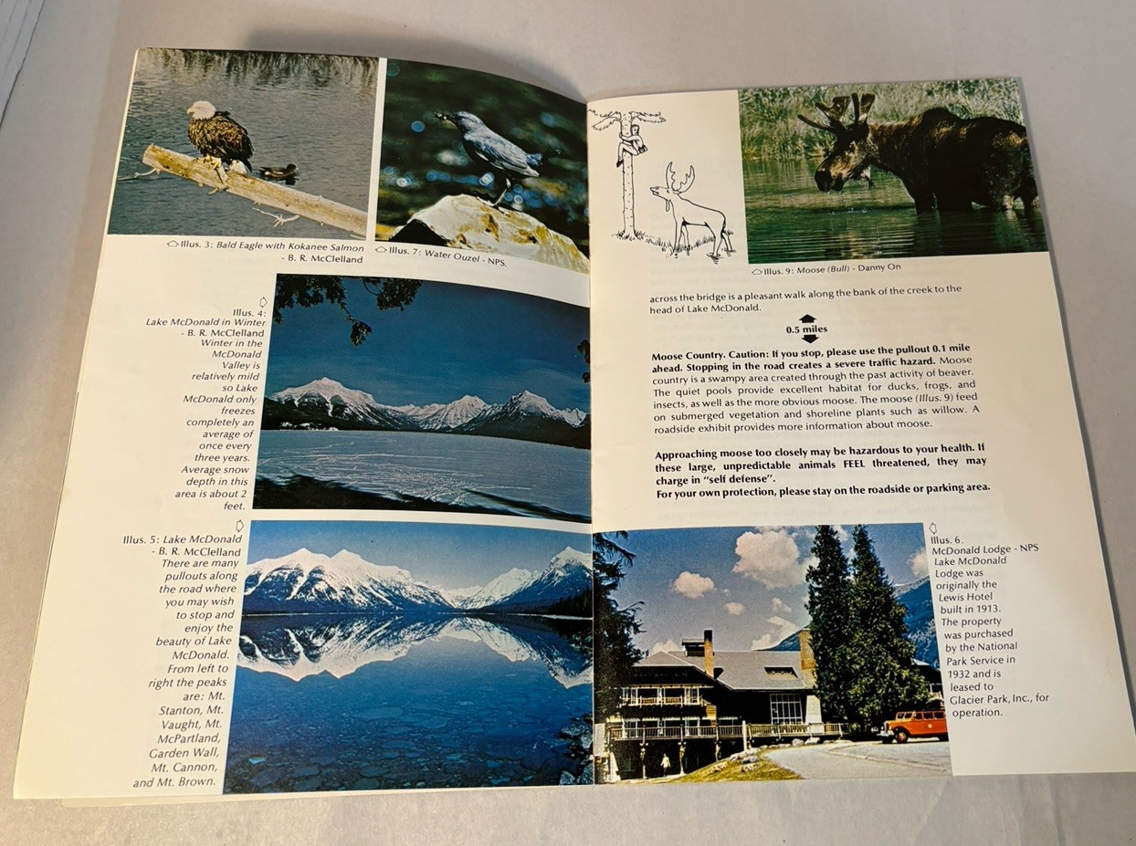 VTG 70s Glacier Nat’l Park Book Bundle; Glacier & Waterton Lakes, Logan Pass+