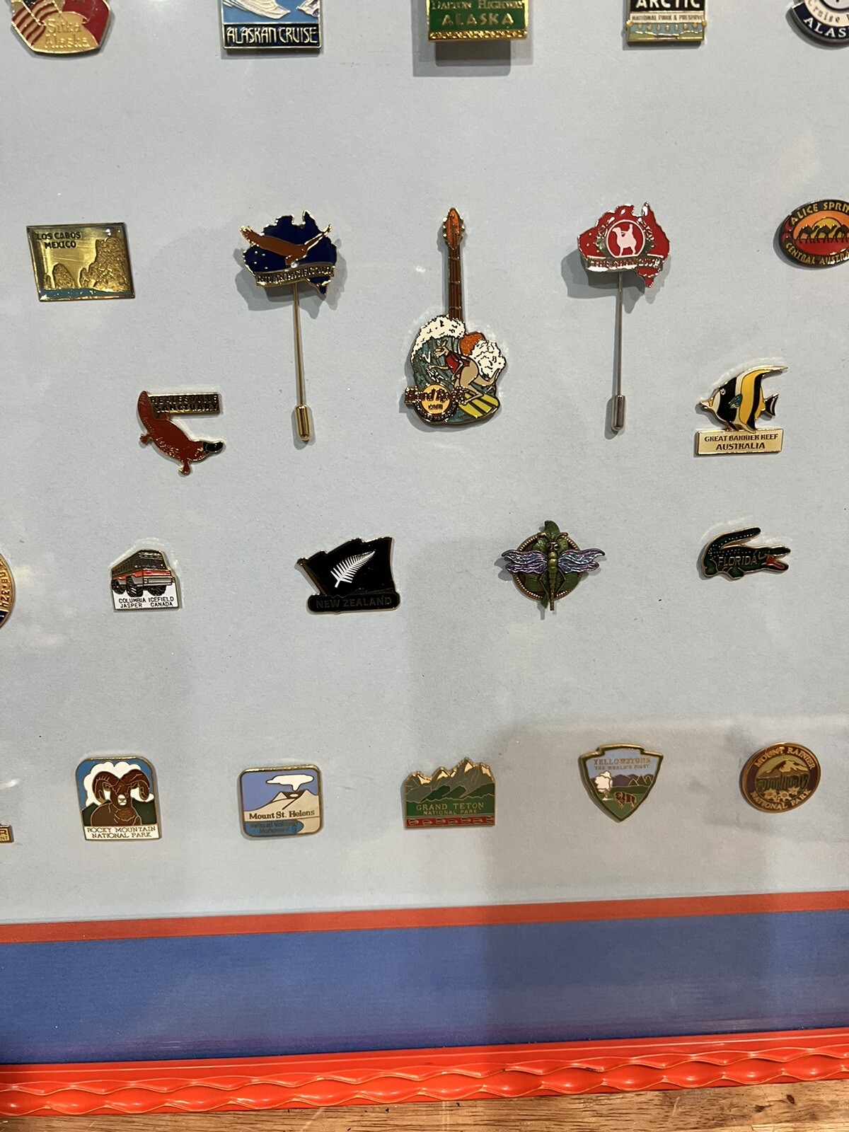 Framed National Parks, State And Other Miscellaneous Pins – Collectibles READ