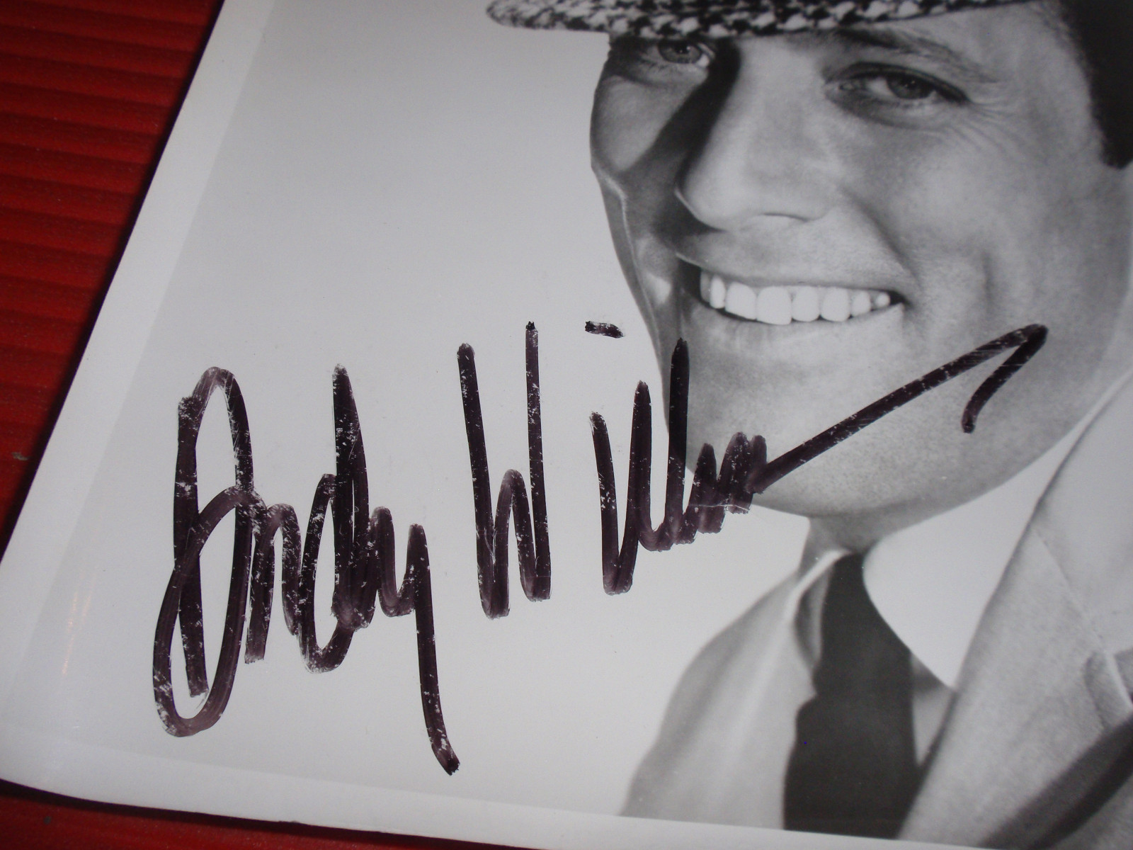 2 VINTAGE 8X10 BLACK & WHITE ENTERTAINMENT PHOTOS ANDY WILLIAMS 1950’S /1960’S