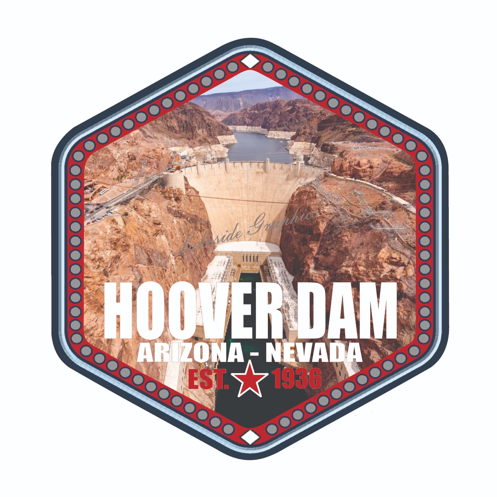 Hoover Dam Sticker Lake Mead Decal Nevada – Arizona