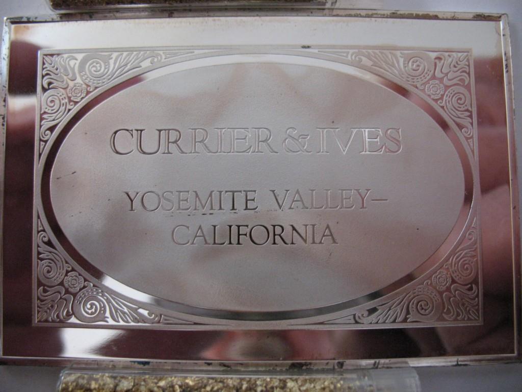 2.78-OZ.999 PURE SILVER YOSEMITE NATIONAL PARK FRANKLIN MINT CURRIER & IVES+GOLD
