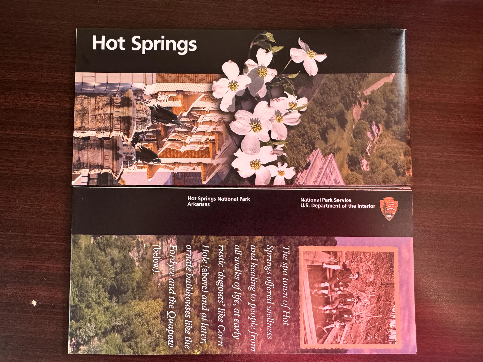 NEWEST VERSION Hot Springs National Park NPS Unigrid Brochure Map Arkansas