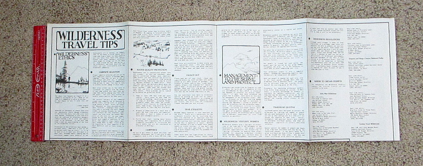 Vintage 1983 Topo JOHN MUIR WILDERNESS North – Central/South Sections FREE SHIP