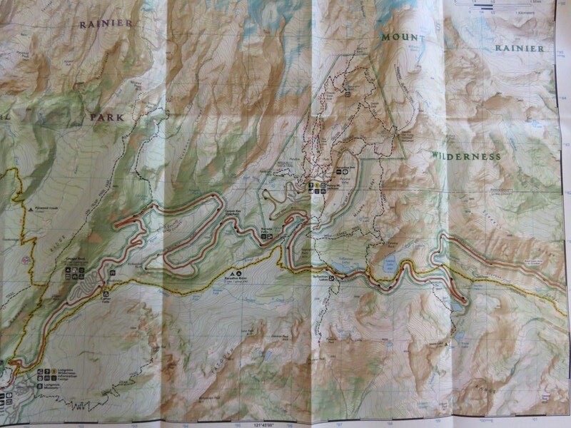 Mount RAINIER ~ NATIONAL GEOGRAPHIC Map WASHINGTON Trails Illustrated + Tours
