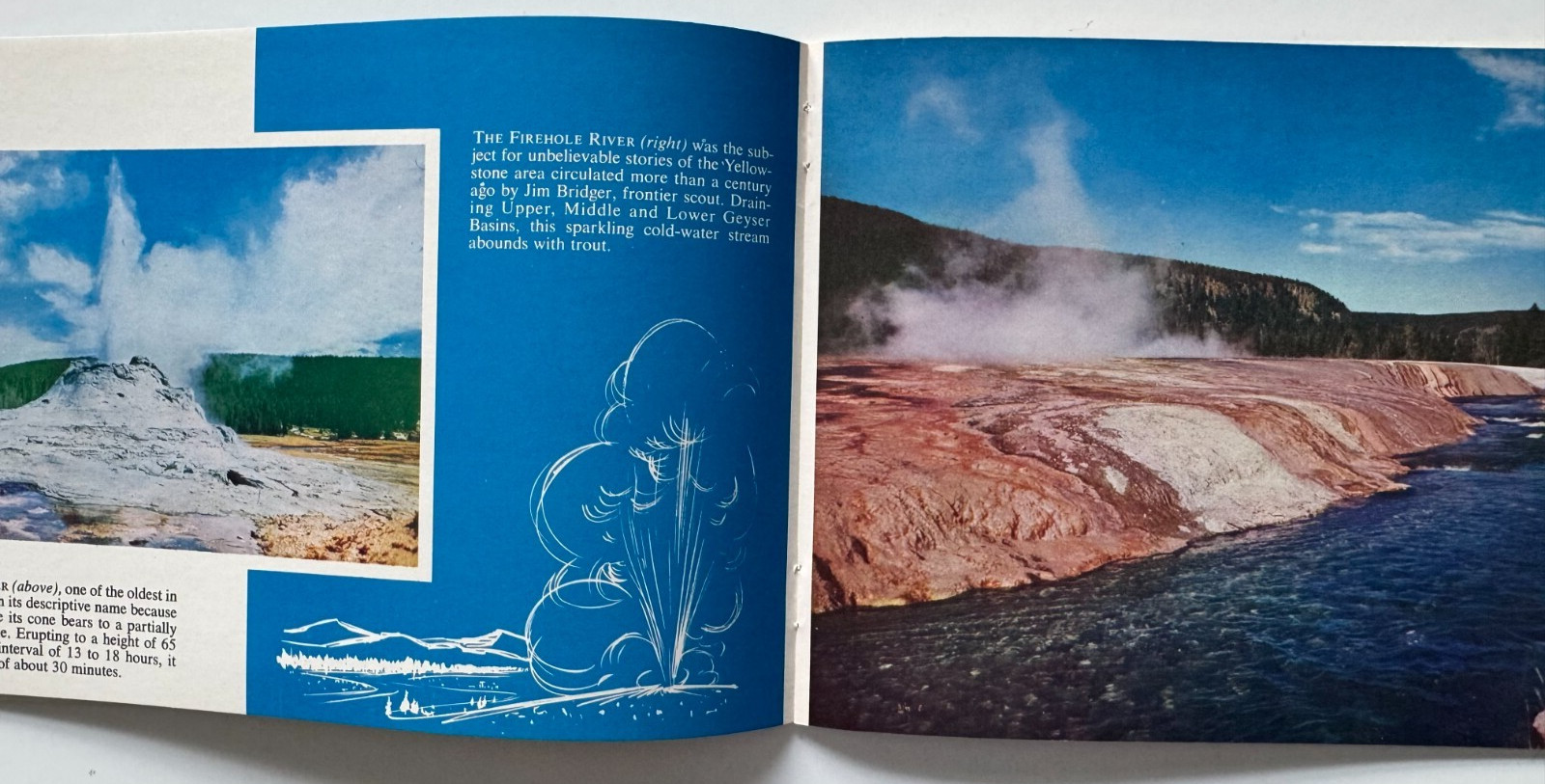 Vintage ca 1950s Yellowstone National Park Souvenir Booklet color illustrated
