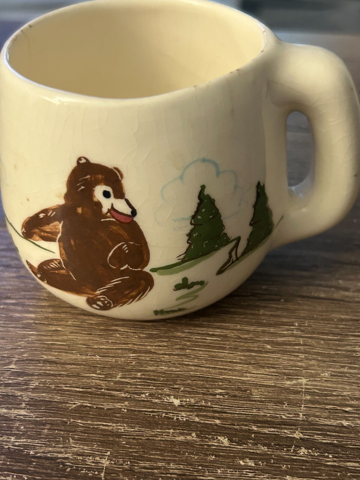 Vintage Pottery SMAL MUG Yellowstone BY ALINE
