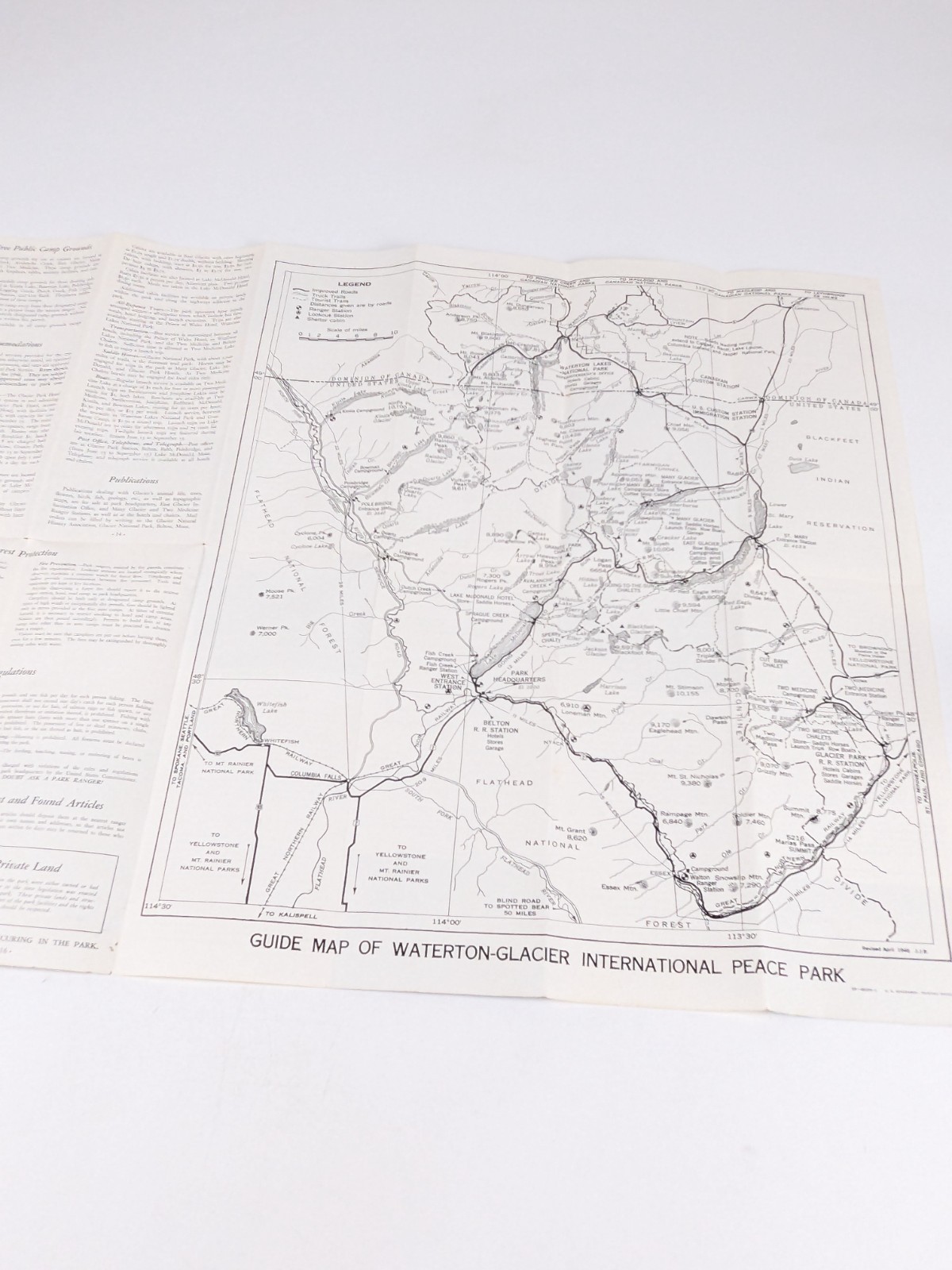 C1940-50s – Glacier National Park Pamphlet – B14